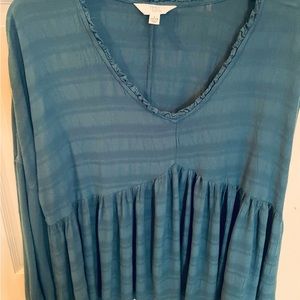 Girls dark blue-green top size 12-14